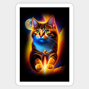 Galaxy Cat Coloful Sticker